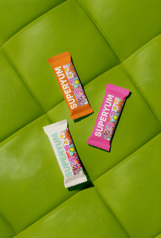Colorful Snack Bar Mockup PSD | Realistic Protein & Energy Bar Packaging Template for Designers