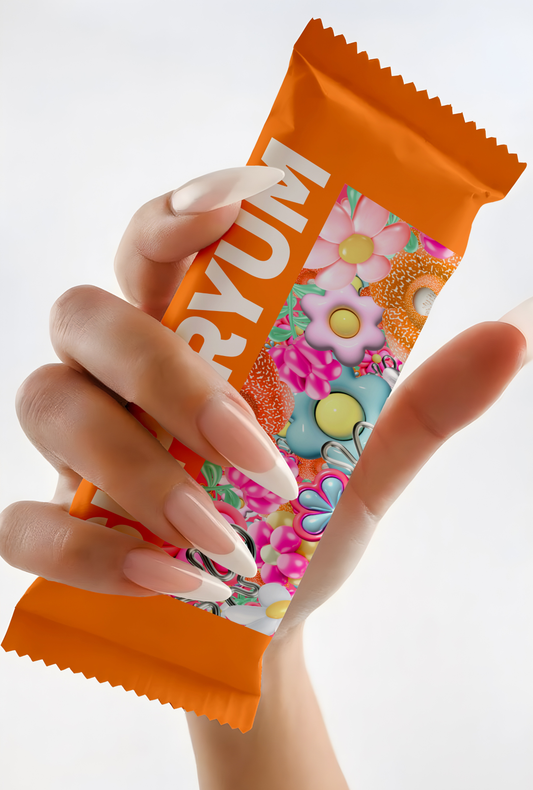 Modern Hand-Held Snack Bar Mockup PSD | 3D Realistic Protein & Energy Bar Packaging Template