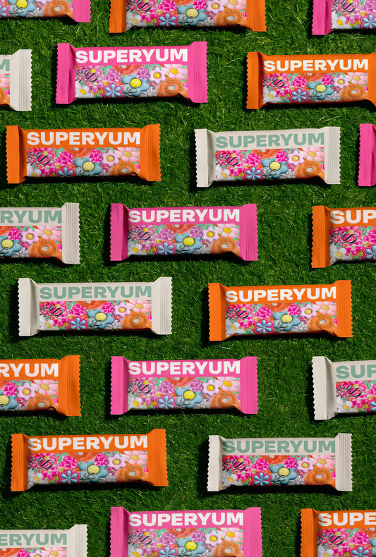 Patterned Snack Bar Mockup PSD | Modern Outdoor Protein & Energy Bar Packaging Template for Designers