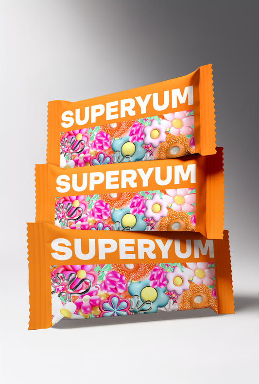 Stacked Snack Bar Mockup PSD | Realistic Protein & Energy Bar Packaging Template for Designers